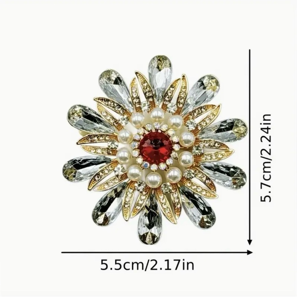 Floral Fashion Brooch Modern - Picture 4 of 7